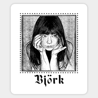 Björk /\/\/\ Aesthetic Fan Art Design Sticker